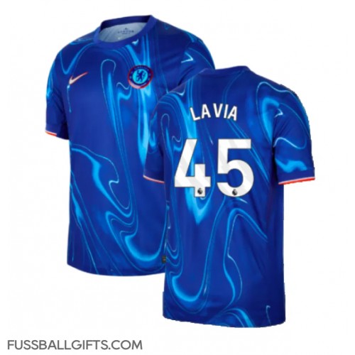 Chelsea Romeo Lavia #45 Fußballbekleidung Heimtrikot 2024-25 Kurzarm